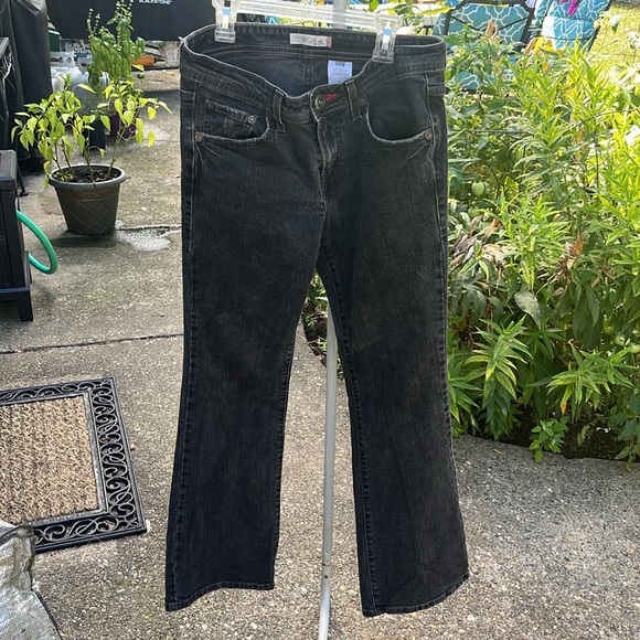 Levi Vintage women’s Super low boot cut black 518 jeans size 7 junior - Picture 7 of 9